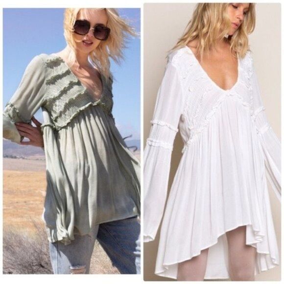 SAGE Tunic with Ruffles & Bell Sleeves - Picture 8 of 14